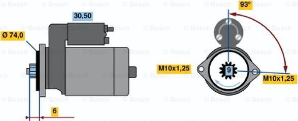 BOSCH 0 986 015 761 - Стартер vvparts.bg