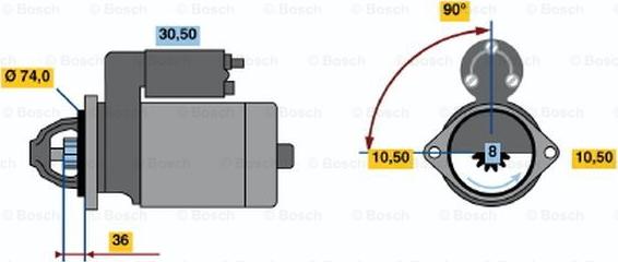 BOSCH 0 986 015 781 - Стартер vvparts.bg