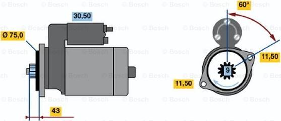 BOSCH 0 986 015 721 - Стартер vvparts.bg