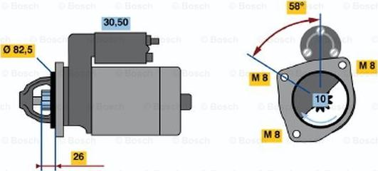 BOSCH 0 986 016 900 - Стартер vvparts.bg