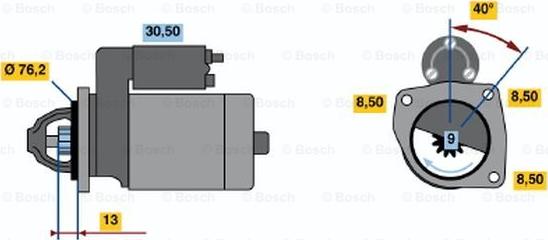 BOSCH 0 986 016 910 - Стартер vvparts.bg