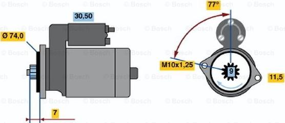 BOSCH 0 986 016 441 - Стартер vvparts.bg