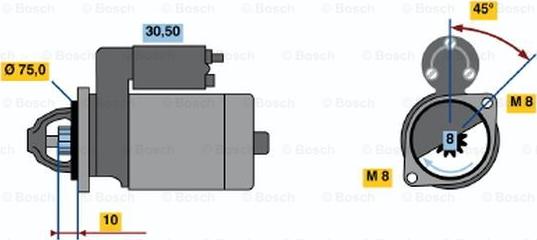 BOSCH 0 986 016 451 - Стартер vvparts.bg