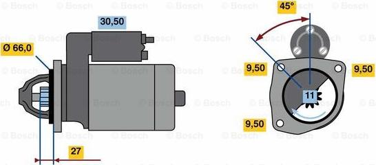 BOSCH 0 986 016 411 - Стартер vvparts.bg