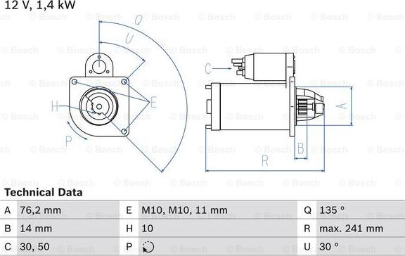 BOSCH 0 986 016 470 - Стартер vvparts.bg