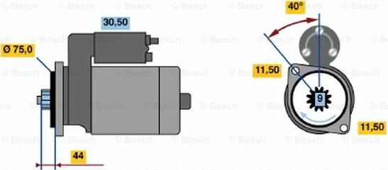 BOSCH 0 986 016 651 - Стартер vvparts.bg