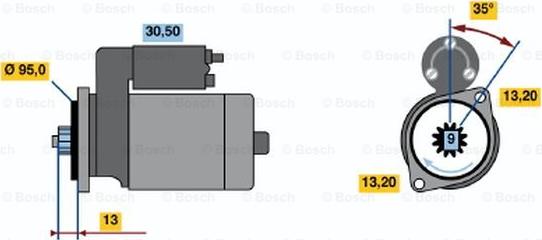 BOSCH 0 986 016 681 - Стартер vvparts.bg