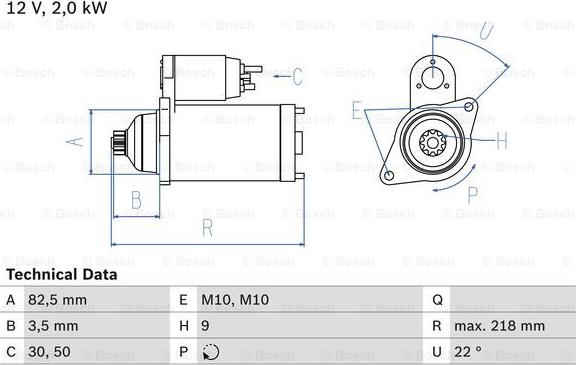 BOSCH 0 986 016 021 - Стартер vvparts.bg