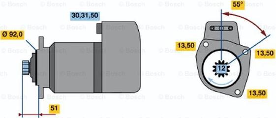 BOSCH 0 986 016 100 - Стартер vvparts.bg