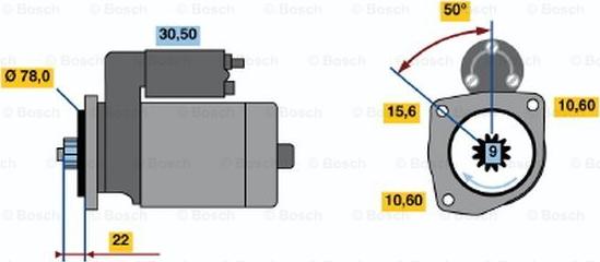 BOSCH 0 986 016 171 - Стартер vvparts.bg