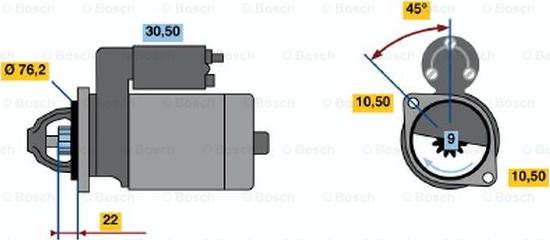 BOSCH 0 986 016 860 - Стартер vvparts.bg