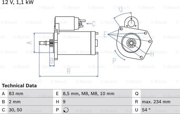 BOSCH 0 986 016 800 - Стартер vvparts.bg