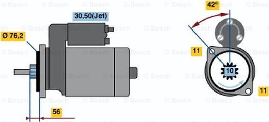 BOSCH 0 986 016 310 - Стартер vvparts.bg