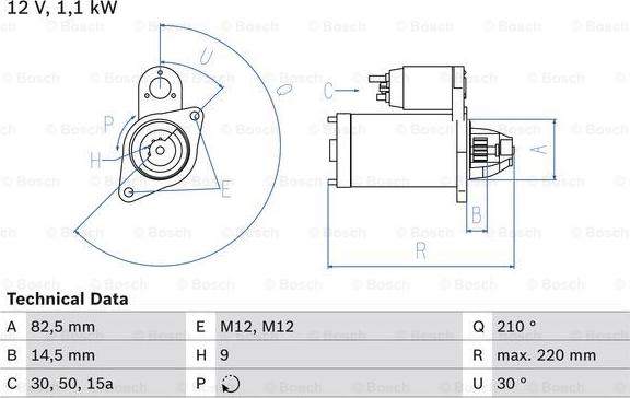 BOSCH 0 986 016 330 - Стартер vvparts.bg