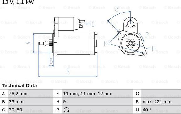 BOSCH 0 986 016 290 - Стартер vvparts.bg