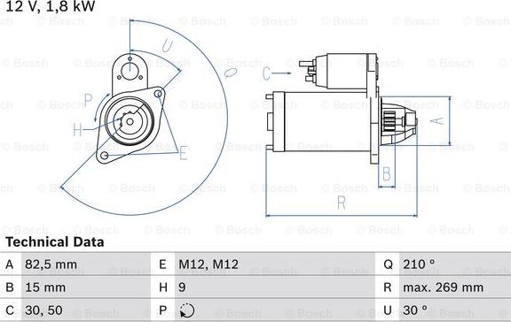 BOSCH 0 986 016 240 - Стартер vvparts.bg