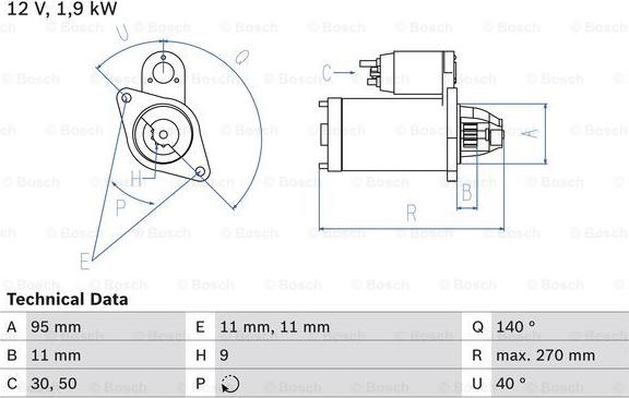 BOSCH 0 986 016 740 - Стартер vvparts.bg