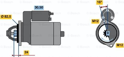 BOSCH 0 986 010 900 - Стартер vvparts.bg