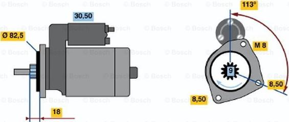 BOSCH 0 986 010 910 - Стартер vvparts.bg