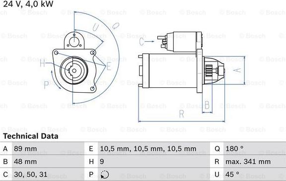 BOSCH 0 986 010 980 - Стартер vvparts.bg