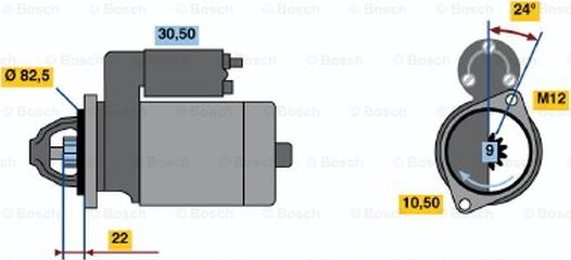 BOSCH 0 986 010 930 - Стартер vvparts.bg