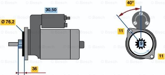 BOSCH 0 986 010 920 - Стартер vvparts.bg