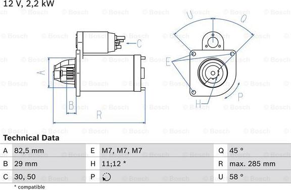 BOSCH 0 986 010 600 - Стартер vvparts.bg