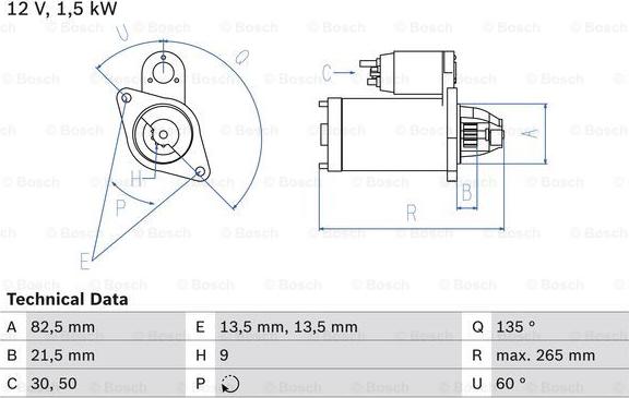 BOSCH 0 986 010 840 - Стартер vvparts.bg