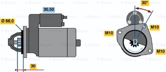 BOSCH 0 986 010 860 - Стартер vvparts.bg