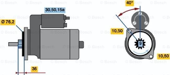 BOSCH 0 986 010 370 - Стартер vvparts.bg