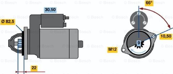 BOSCH 0 986 010 250 - Стартер vvparts.bg