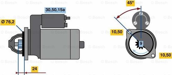 BOSCH 0 986 010 720 - Стартер vvparts.bg