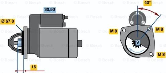 BOSCH 0 986 011 921 - Стартер vvparts.bg