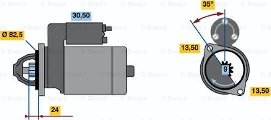 BOSCH 0 986 011 010 - Стартер vvparts.bg