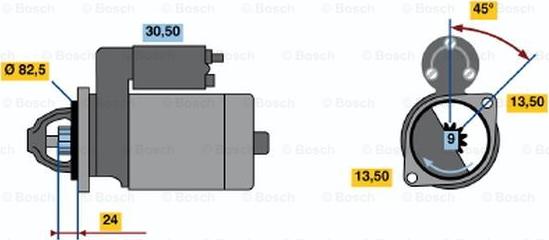 BOSCH 0 986 011 190 - Стартер vvparts.bg