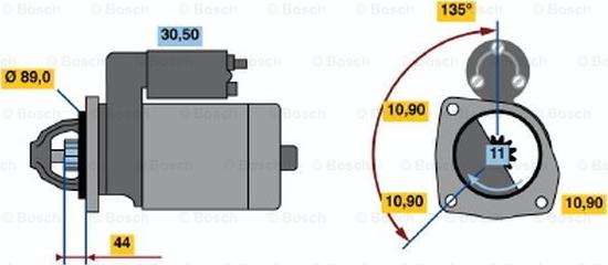 BOSCH 0 986 011 170 - Стартер vvparts.bg