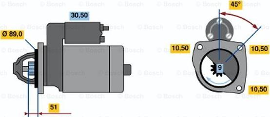 BOSCH 0 986 011 340 - Стартер vvparts.bg