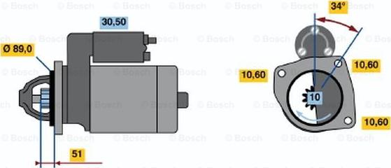 BOSCH 0 986 011 380 - Стартер vvparts.bg