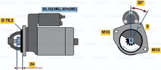 BOSCH 0 986 018 460 - Стартер vvparts.bg