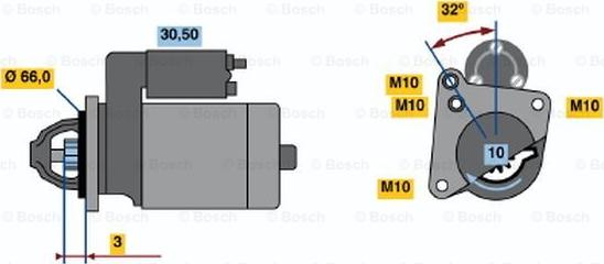 BOSCH 0 986 018 591 - Стартер vvparts.bg