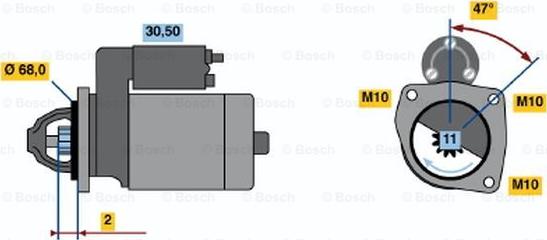 BOSCH 0 986 018 511 - Стартер vvparts.bg