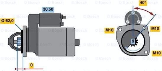 BOSCH 0 986 018 581 - Стартер vvparts.bg