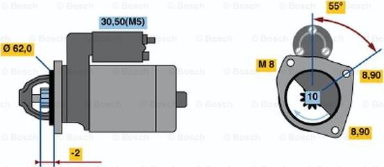 BOSCH 0 986 018 521 - Стартер vvparts.bg