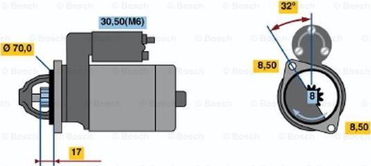 BOSCH 0 986 018 571 - Стартер vvparts.bg