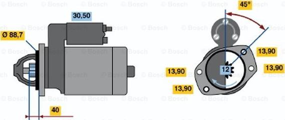 BOSCH 0 986 018 651 - Стартер vvparts.bg