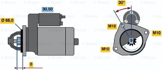 BOSCH 0 986 018 671 - Стартер vvparts.bg