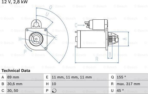 BOSCH 0 986 018 151 - Стартер vvparts.bg