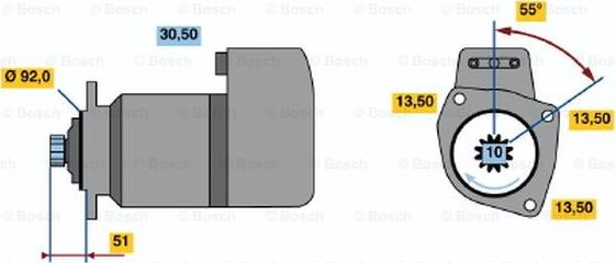 BOSCH 0 986 018 100 - Стартер vvparts.bg