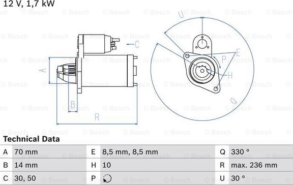 BOSCH 0 986 018 180 - Стартер vvparts.bg