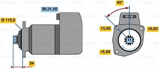 BOSCH 0 986 018 810 - Стартер vvparts.bg